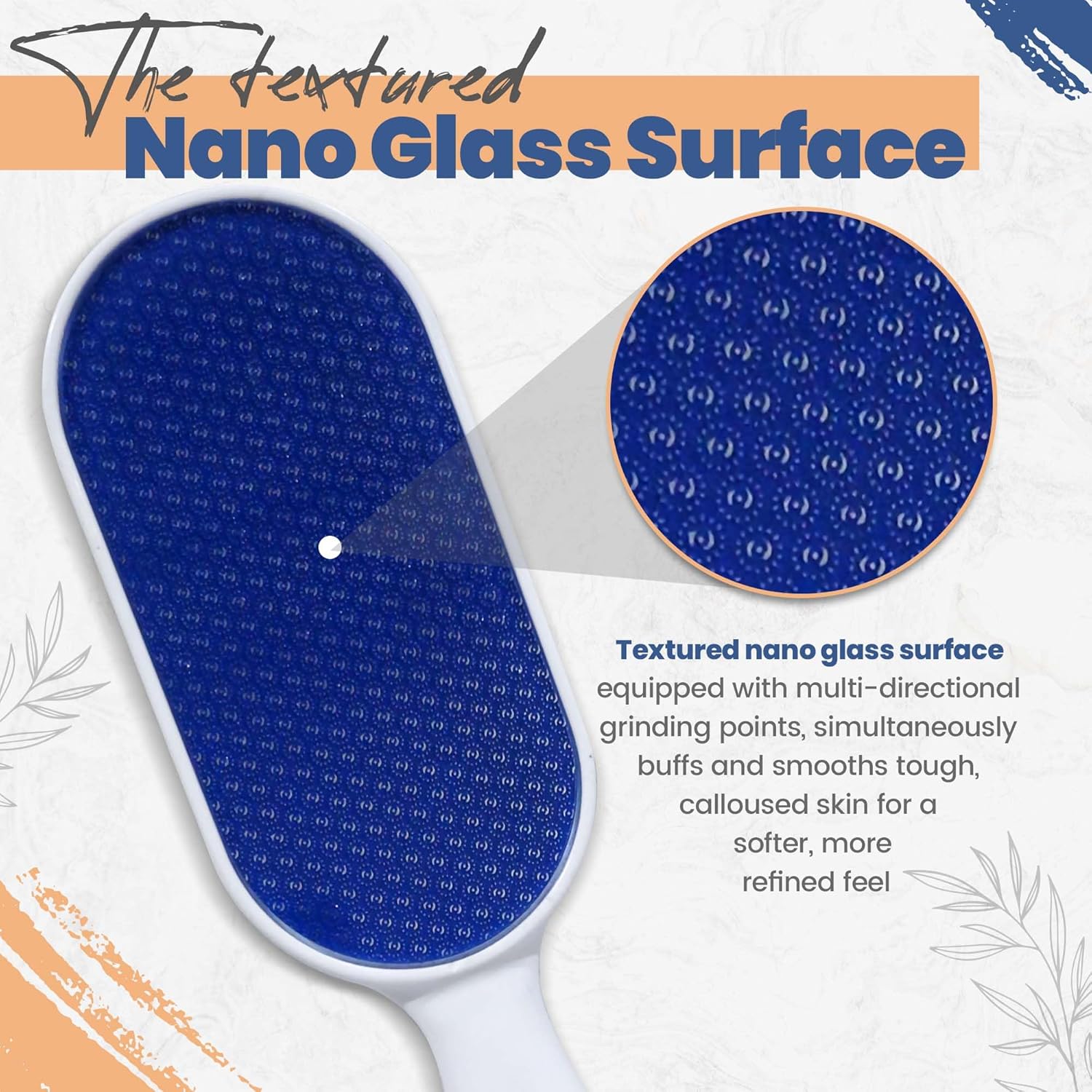 Dual Sided - Pumice Stone for Feet - Hard Skin Remover Glass Foot File - Terracotta Scrubber - Callus Remover - Dead Skin Remover - in Shower Foot Scrubber - Foot Rasp